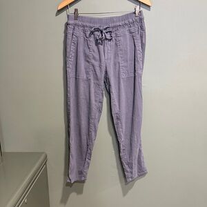 Casual Blue Drawstring Pants